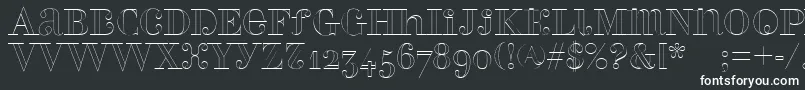 Perlaalternateoutline Font – White Fonts on Black Background