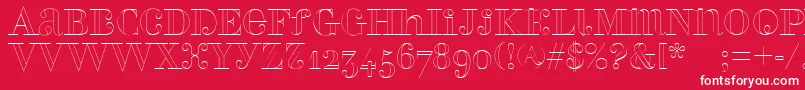 Perlaalternateoutline Font – White Fonts on Red Background