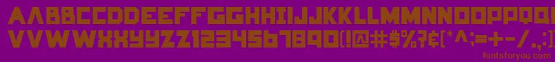Шрифт HungerGames – коричневые шрифты на фиолетовом фоне