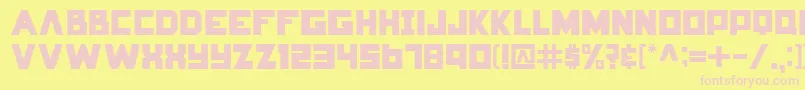 HungerGames Font – Pink Fonts on Yellow Background