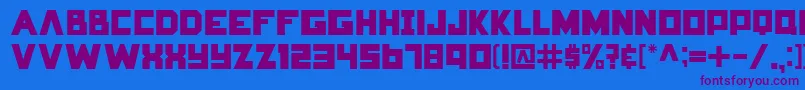 HungerGames Font – Purple Fonts on Blue Background