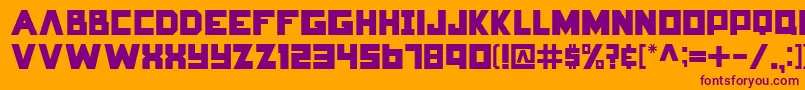 HungerGames Font – Purple Fonts on Orange Background