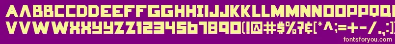 Шрифт HungerGames – жёлтые шрифты на фиолетовом фоне