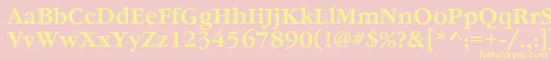 GaramondstdHandtooledbold Font – Yellow Fonts on Pink Background