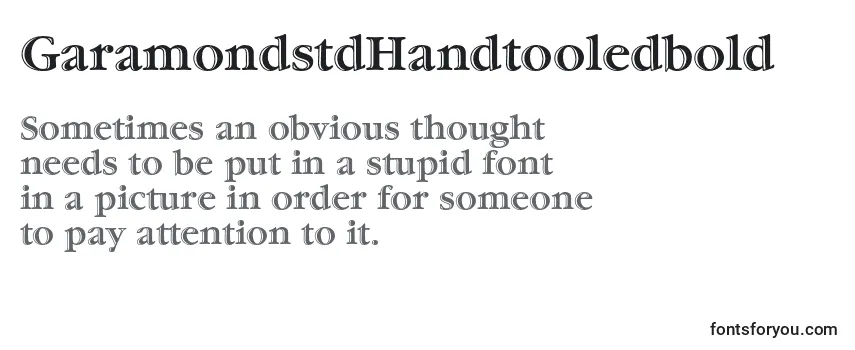 Review of the GaramondstdHandtooledbold Font
