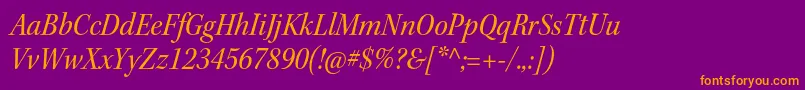 KeplerstdScnitsubh Font – Orange Fonts on Purple Background