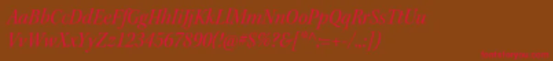 KeplerstdScnitsubh Font – Red Fonts on Brown Background