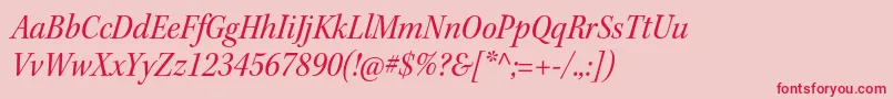 KeplerstdScnitsubh Font – Red Fonts on Pink Background