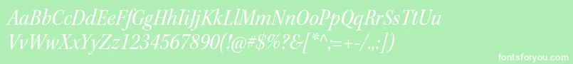 KeplerstdScnitsubh Font – White Fonts on Green Background