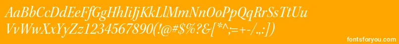 KeplerstdScnitsubh Font – White Fonts on Orange Background