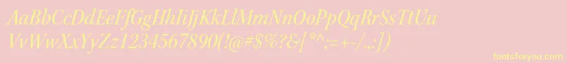 KeplerstdScnitsubh Font – Yellow Fonts on Pink Background