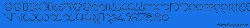 Segmentasans Font – Black Fonts on Blue Background