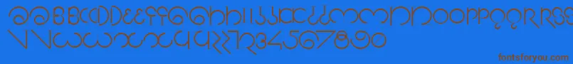 Segmentasans Font – Brown Fonts on Blue Background