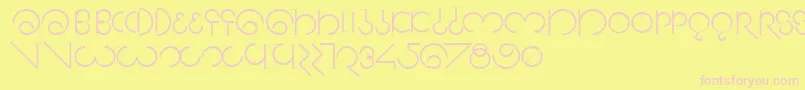 Segmentasans Font – Pink Fonts on Yellow Background