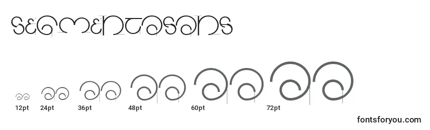 Segmentasans Font Sizes