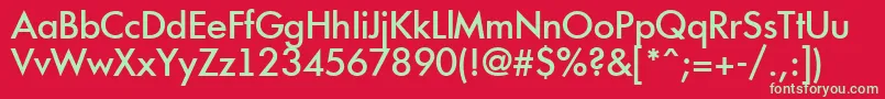 AFuturicamedium Font – Green Fonts on Red Background