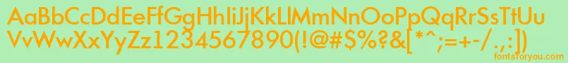 AFuturicamedium Font – Orange Fonts on Green Background