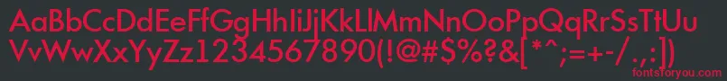 AFuturicamedium Font – Red Fonts on Black Background