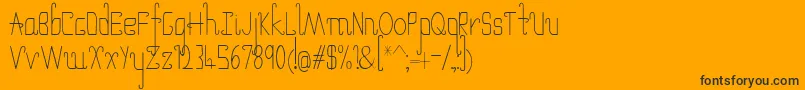 UmbrellaThin Font – Black Fonts on Orange Background