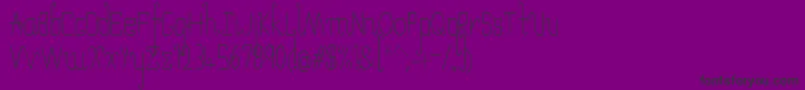 UmbrellaThin Font – Black Fonts on Purple Background