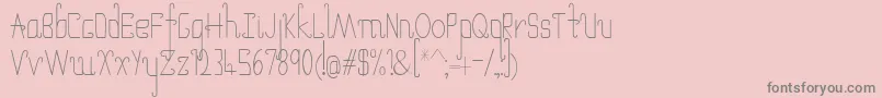 UmbrellaThin Font – Gray Fonts on Pink Background