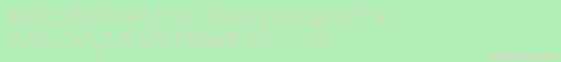 UmbrellaThin Font – Pink Fonts on Green Background