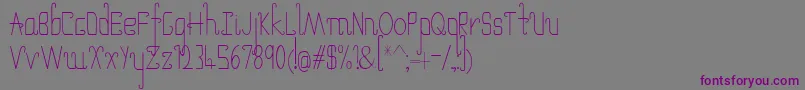 UmbrellaThin Font – Purple Fonts on Gray Background