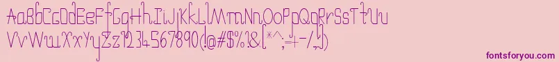 UmbrellaThin Font – Purple Fonts on Pink Background