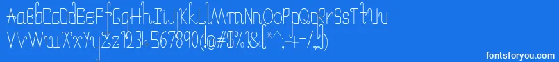 UmbrellaThin Font – White Fonts on Blue Background