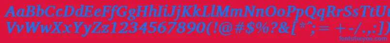 fuente VelekaBolditalic – Fuentes Azules Sobre Fondo Rojo