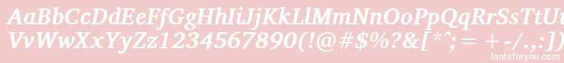 VelekaBolditalic Font – White Fonts on Pink Background