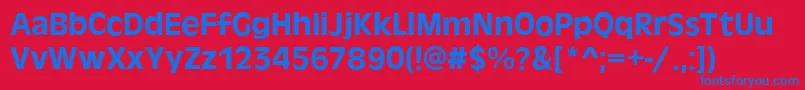 AntigoneMediumRegular Font – Blue Fonts on Red Background