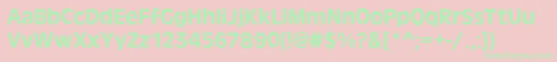 AntigoneMediumRegular Font – Green Fonts on Pink Background