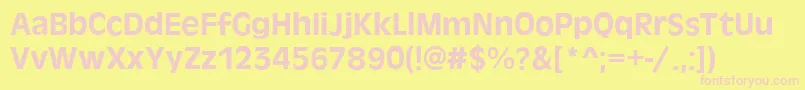 AntigoneMediumRegular Font – Pink Fonts on Yellow Background