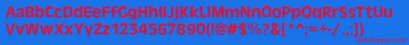 AntigoneMediumRegular Font – Red Fonts on Blue Background