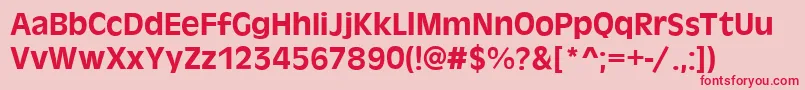 フォントAntigoneMediumRegular – ピンクの背景に赤い文字