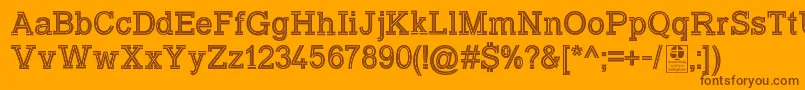 TyposlabInlineDemo-Schriftart – Braune Schriften auf orangefarbenem Hintergrund