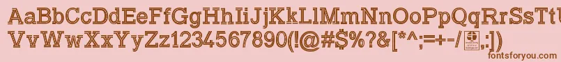 TyposlabInlineDemo Font – Brown Fonts on Pink Background