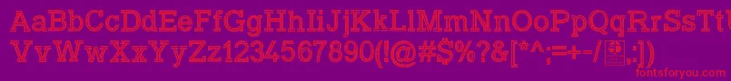 TyposlabInlineDemo Font – Red Fonts on Purple Background