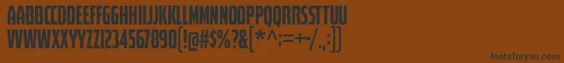 フォントSpectrashell – 黒い文字が茶色の背景にあります