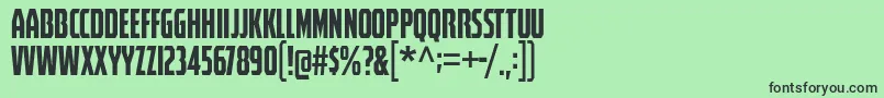 フォントSpectrashell – 緑の背景に黒い文字