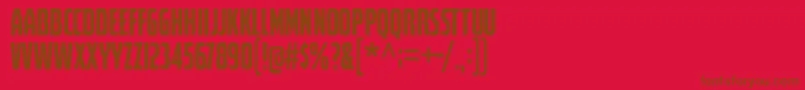Spectrashell Font – Brown Fonts on Red Background