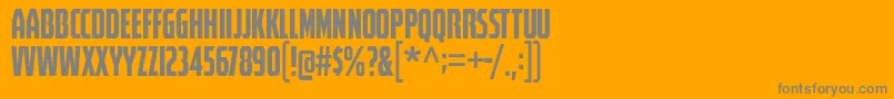 フォントSpectrashell – オレンジの背景に灰色の文字