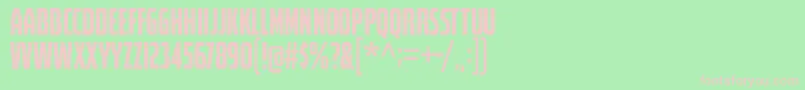 フォントSpectrashell – 緑の背景にピンクのフォント