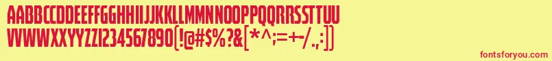 フォントSpectrashell – 赤い文字の黄色い背景