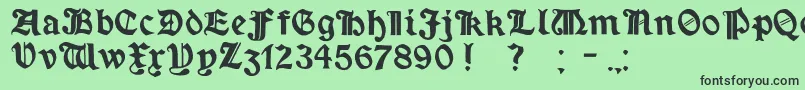 Шрифт MinimExtrabold – чёрные шрифты на зелёном фоне