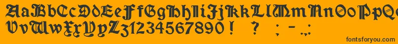 フォントMinimExtrabold – 黒い文字のオレンジの背景