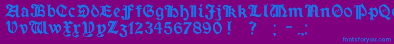 MinimExtrabold Font – Blue Fonts on Purple Background