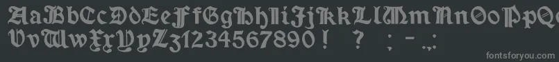 フォントMinimExtrabold – 黒い背景に灰色の文字