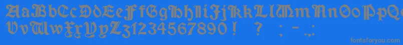 フォントMinimExtrabold – 青い背景に灰色の文字